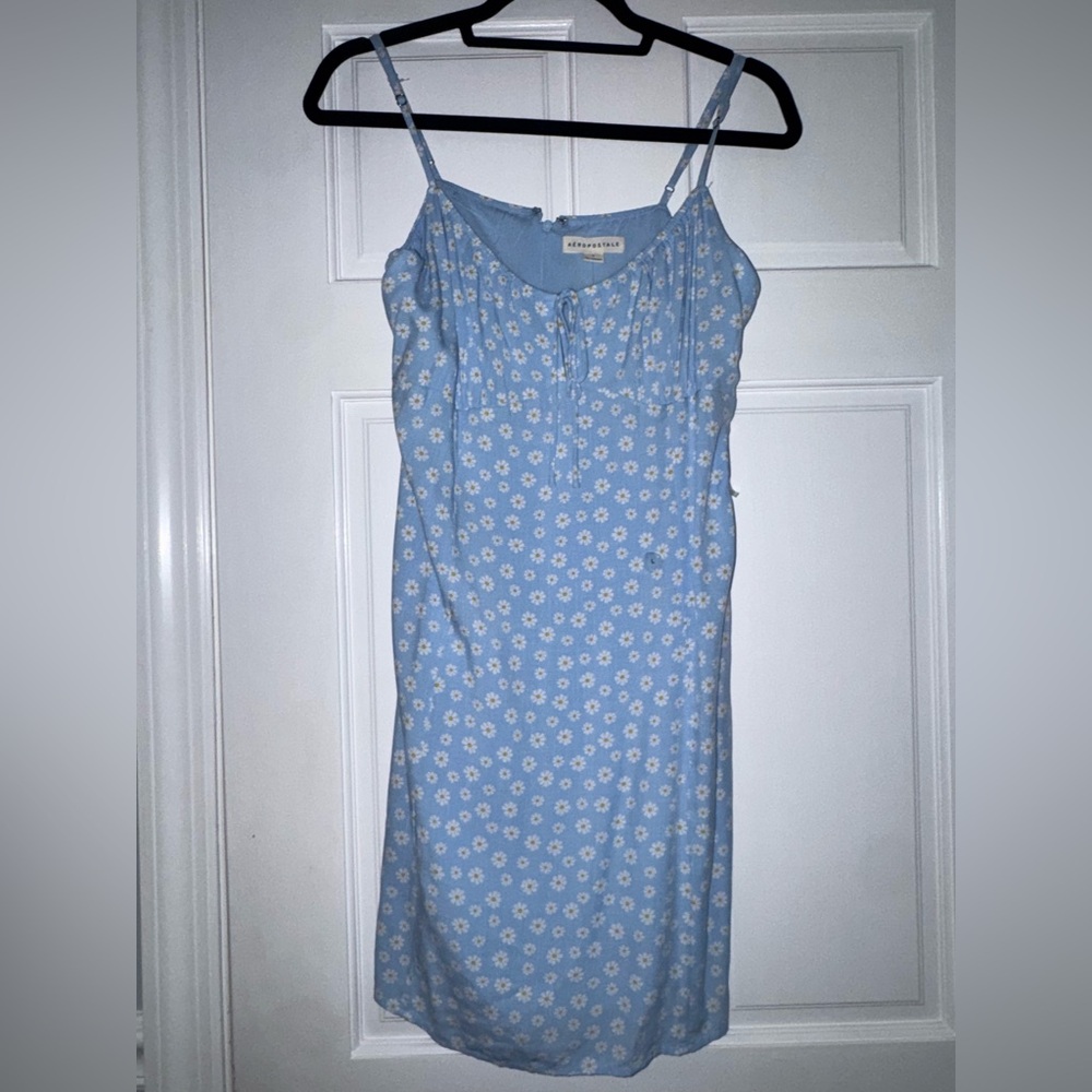 Aeropostale Light Blue Dress with Daisy Print